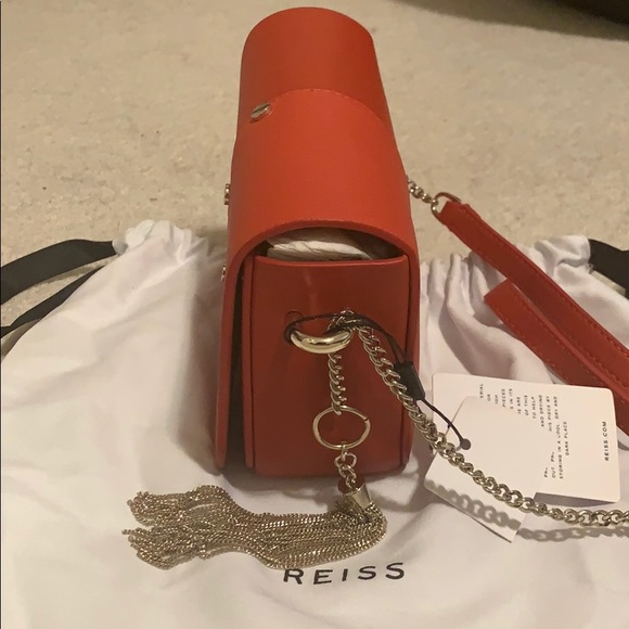Reiss Mini Jessie Tassel Leather Crossbody Bag - Picture 3 of 4